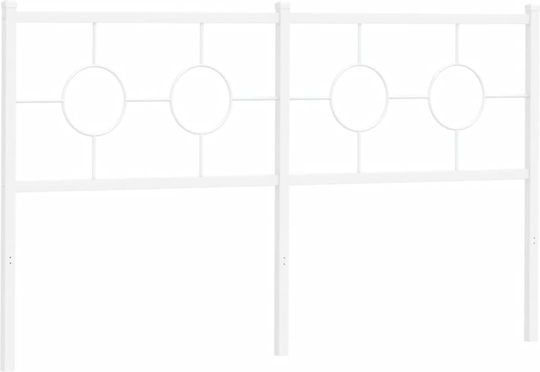 vidaXL Metallic White Bed Headboard 166x91cm