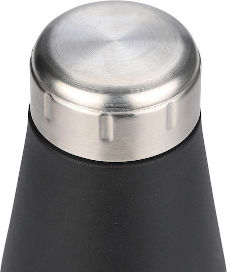 Estia Travel Flask Save the Aegean Recyclable Stainless Steel Thermos Bottle BPA Free 350ml Midnight Black