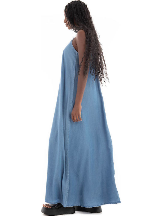 Harper Summer Maxi Dress Medium Aged Denim