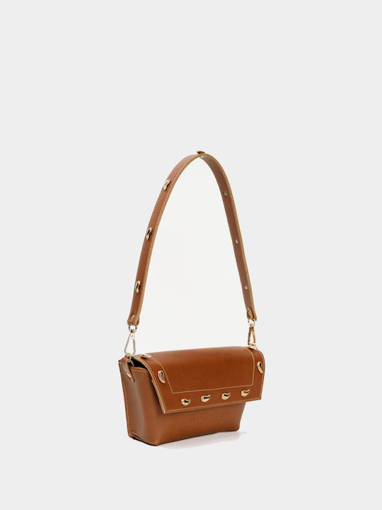 Leather Twist Women's Bag Crossbody Tabac Brown