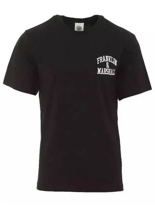 Franklin & Marshall Ανδρικό T-shirt Κοντομάνικο Μαύρο