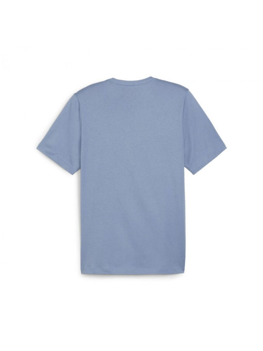 Puma Ανδρικό T-shirt Κοντομάνικο Zan Blue