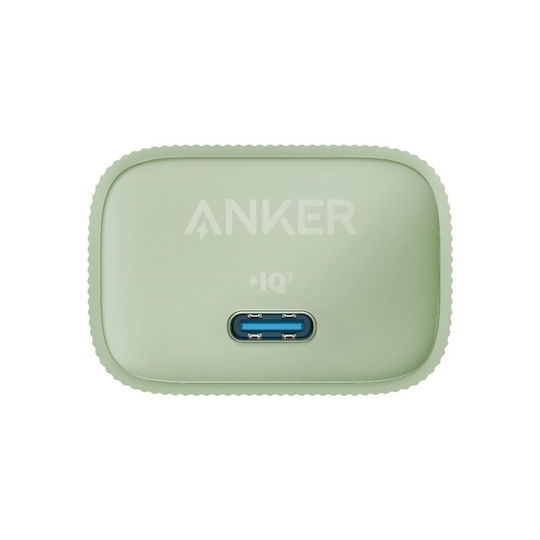 Anker Φορτιστής Χωρίς Καλώδιο GaN με Θύρα USB-C 30W Power Delivery Πράσινος (Nano 4)