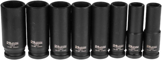 Richmann Căpăcel Pneumatic - Pneumatic Hexagonal Priza cu Patrat de Prindere 1/2" Diametru 1/2" / 13 / 14 / 16 / 17 / 19 / 21 / 22 / 24 / 78 1buc