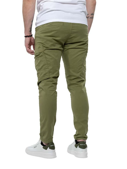 Cover Jeans Cover Men's Trousers Cargo Elastic in Loose Fit Green