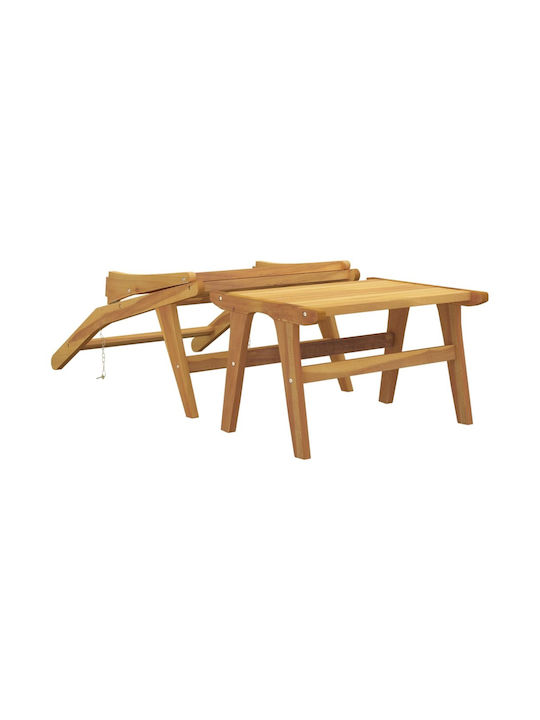 Outdoor Chair Wooden Coffee 60x135x65cm