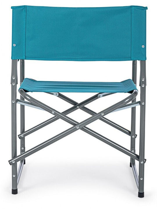 Aluminum Director Chair Olbia Turquoise 56x47x80cm