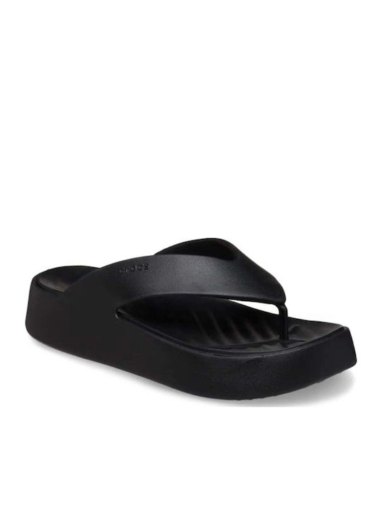 Getaway Women's Platform Flip Flops Black