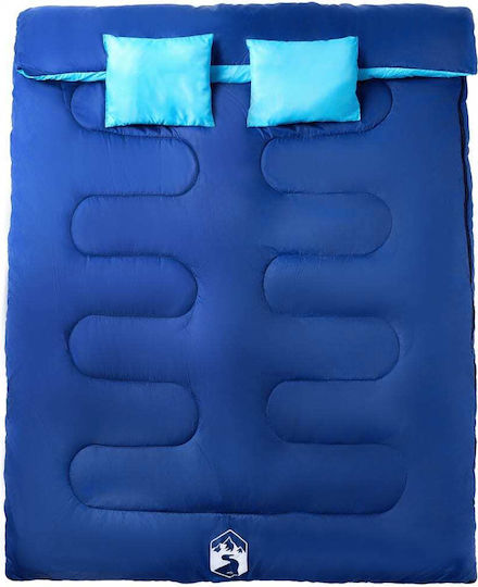 vidaXL Sac de dormit Dublu Albastru