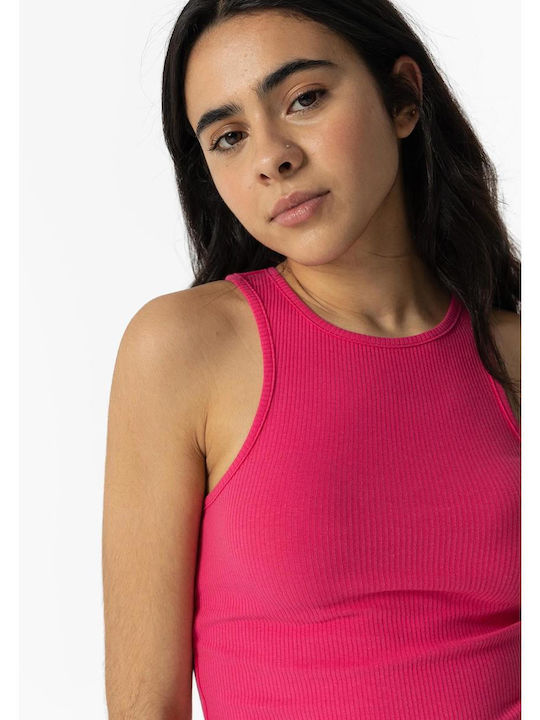 Kids' Crop Top Sleeveless Fucshia