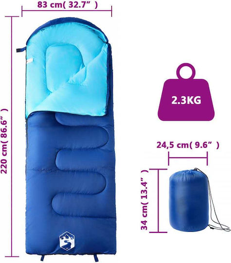 vidaXL Sleeping Bag Μονό Μπλε