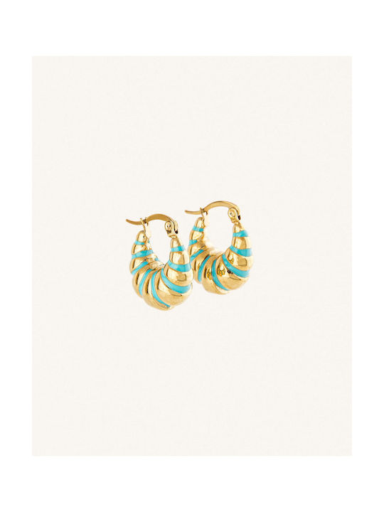 StanStefan Earrings Hoops made of Steel Gold Plated