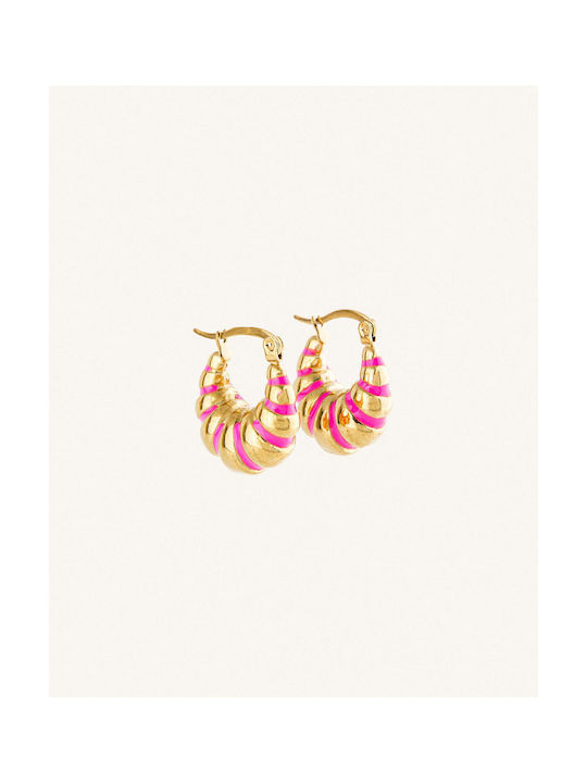 StanStefan Earrings Hoops made of Steel Gold Plated