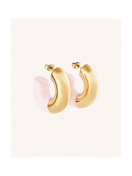 StanStefan Earrings Hoops made of Steel Gold Plated