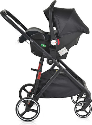 Moni Marbella Adjustable 3 in 1 Baby Stroller Suitable for Newborn Black 8.4kg