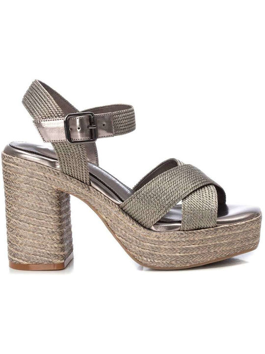 Xti Women's Sandals Gray with High Heel