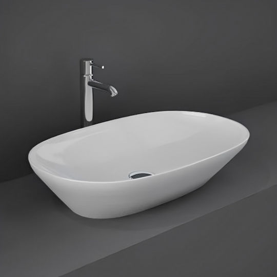 Rak Ceramics Variant Επικαθήμενος Νιπτήρας Πορσελάνης 60x36cm Λευκός