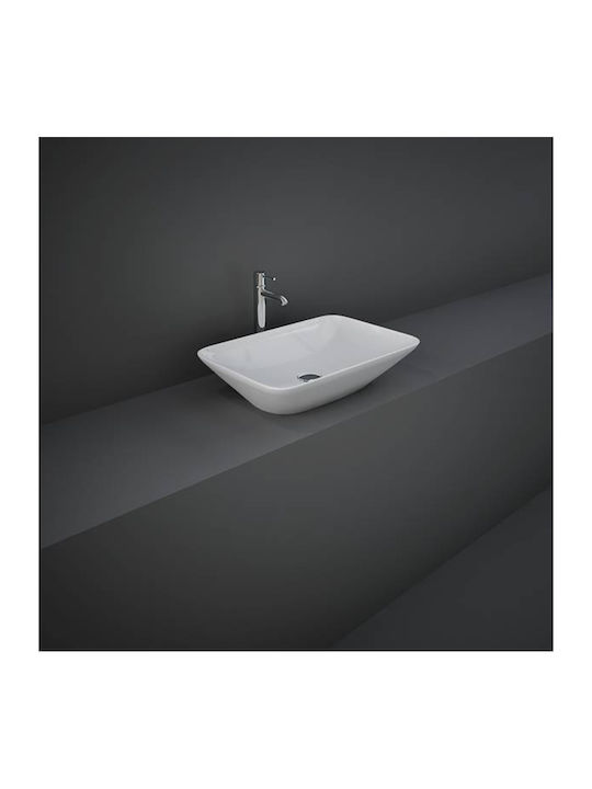 Rak Ceramics Variant Επικαθήμενος Νιπτήρας Πορσελάνης 55x36cm Λευκός