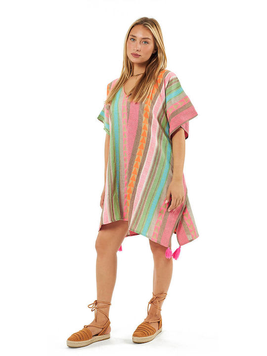 Verde Women's Caftan Beachwear Pink