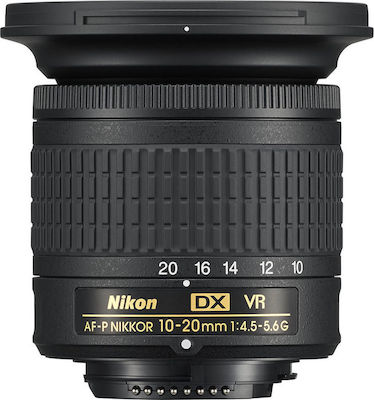 Nikon Crop Camera Lens AF-P DX Nikkor 10-20mm f/4.5-5.6G VR Wide Angle Zoom for Nikon F Mount Black