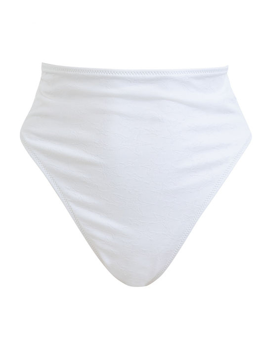 Cassandra Bikini Slip Ψηλόμεσο Λευκό