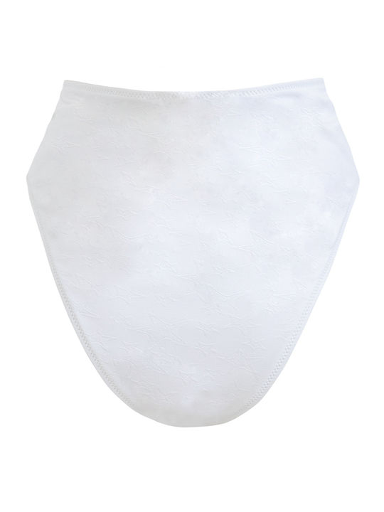 Cassandra Bikini Slip Ψηλόμεσο Λευκό