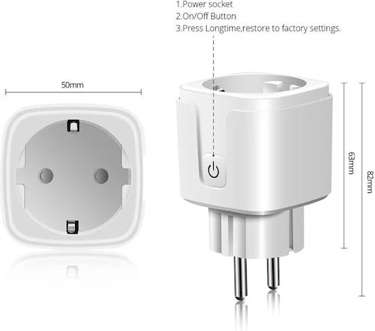 Smart Single Socket with Switch Brown