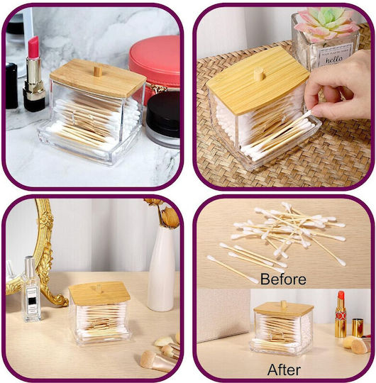 Cotton Holder Plastic Transparent