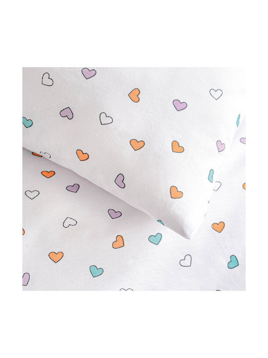Rythmos Sheet Set Single with Elastic Band Cotton Symbol White 105x205cm 3pcs