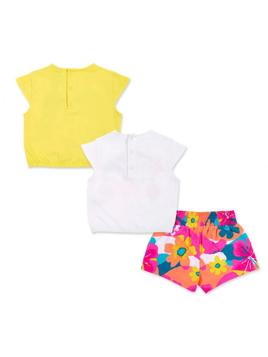 Tuc Tuc Kids Set with Shorts Summer 3pcs White-yellow