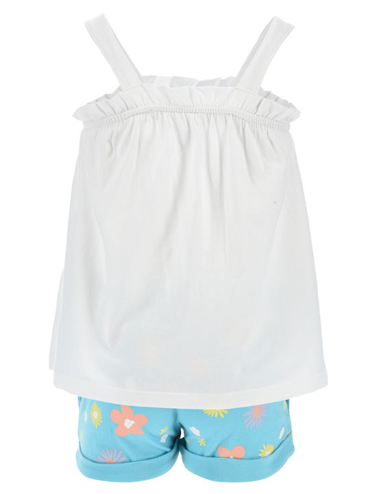 Superheroes Kids Set with Shorts Summer 2pcs White