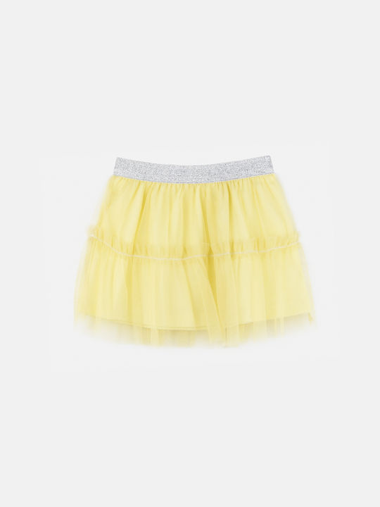 Joyce Kids Set with Skirt Summer 2pcs yellow Μακό