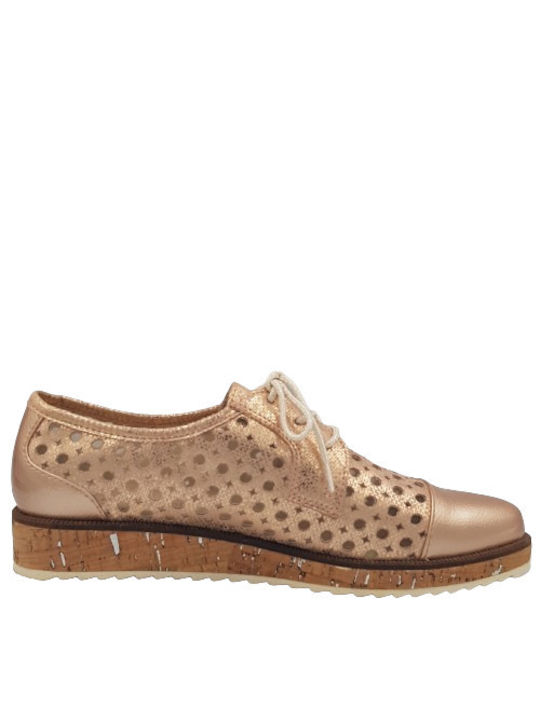 Mocasin pentru femei Marco Tozzi Oxford, roz metalic 2-23502-20 532