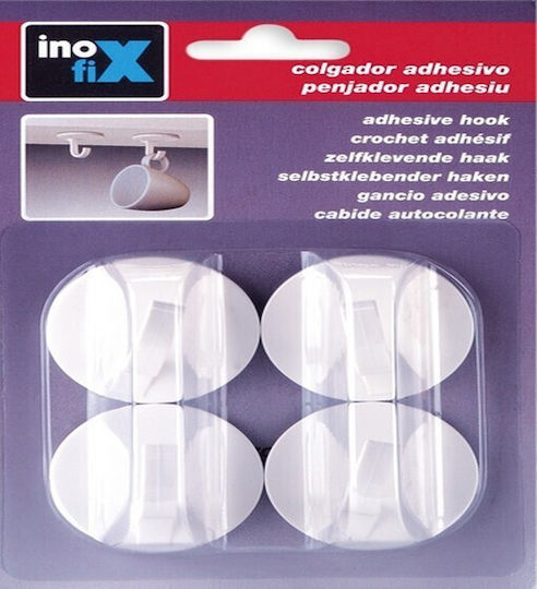 Inofix Άγκιστρο Μπάνιου Μονό με Αυτοκόλλητο ​3x4.2cm Καφέ