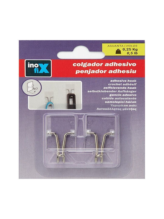 Inofix Cârlig de Baie Dublu ​4.1x2cm Transparent