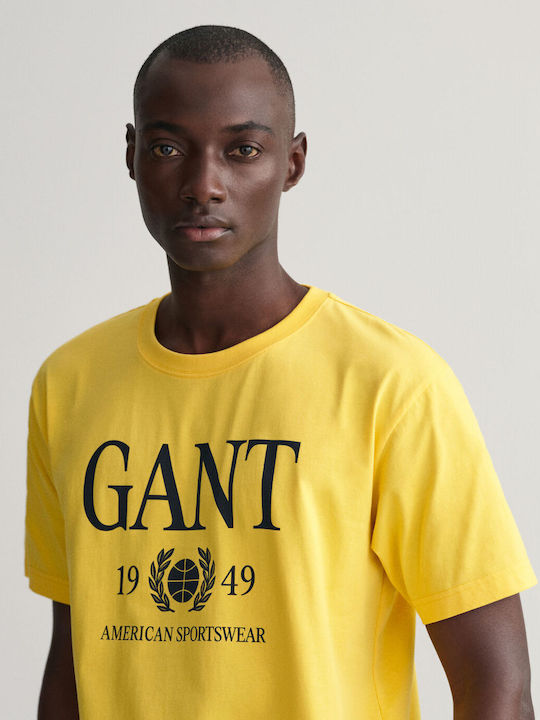 Gant Herren T-Shirt Kurzarm Warm Yellow