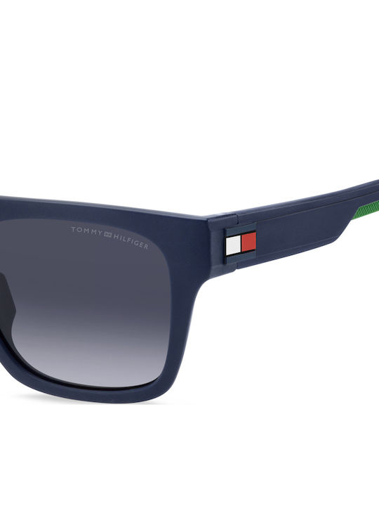Tommy Hilfiger Men's Sunglasses with Navy Blue Plastic Frame and Blue Gradient Lens