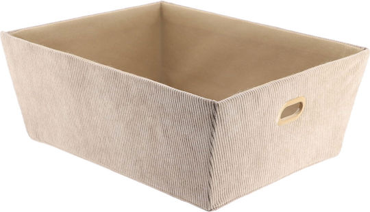 Καλάθι Αποθήκευσης Υφασμάτινο Μπεζ 32.5x40x15cm