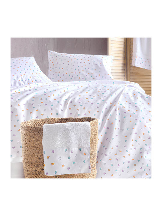 Rythmos Tiny Elektrische Gitarren Tagesdecke Einzelbett Baumwolle White 160x240cm 2Stück