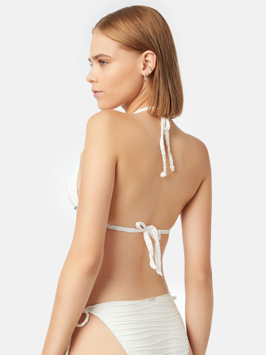 Minerva Padded Triangle Bikini Top White