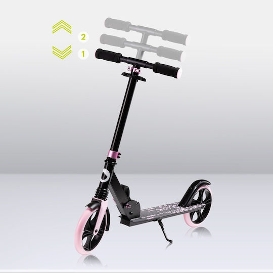 Lionelo Παιδικό Πατίνι Αναδιπλούμενο Luca Δίτροχο Black Carbon Pink