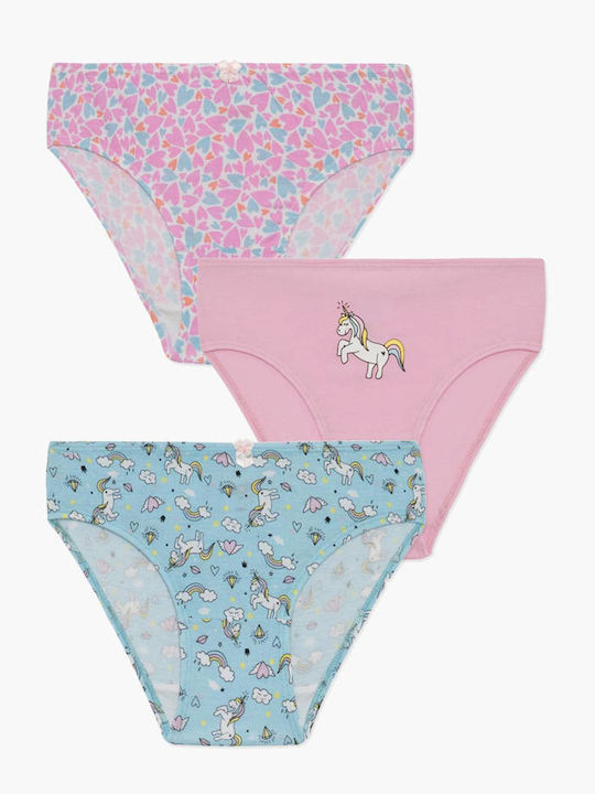 Minerva Bra Briefs 3pack Комплект детски гащички Pink-l.blue 3бр