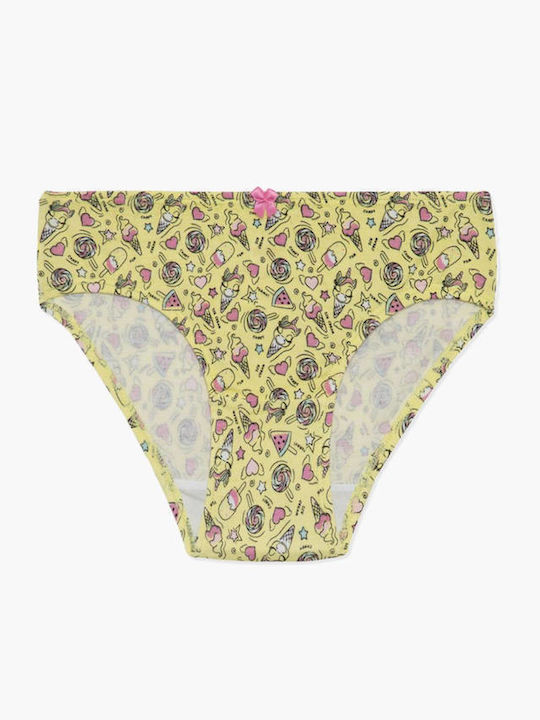 Minerva Candies Kids' Set with Briefs Pink-yellow-l.green 3pcs