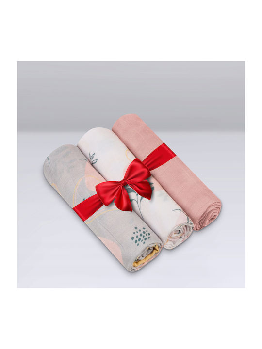 Lionelo Muslin Swaddle Wraps Multicolour 70x70cm. 3pcs