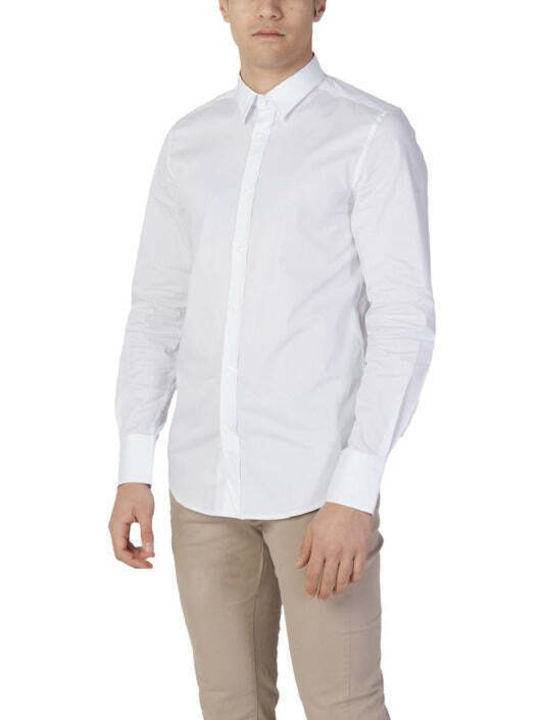 Antony Morato Men's Shirt Long Sleeve Cotton White