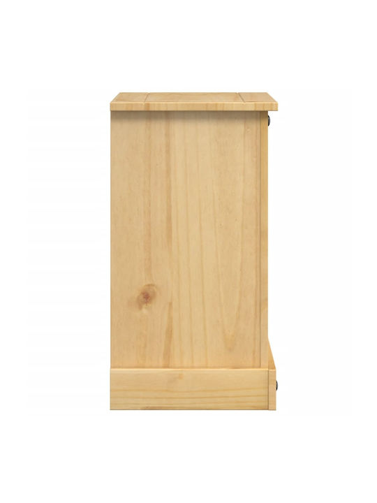 Nachttisch Metall Beige 45x35x64cm
