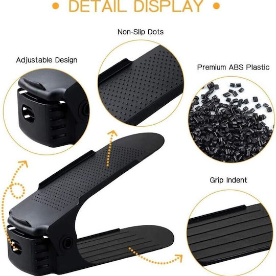 Bază Din Plastic Pentru Depozitarea Pantofilor Neagră 6x25.5x11cm