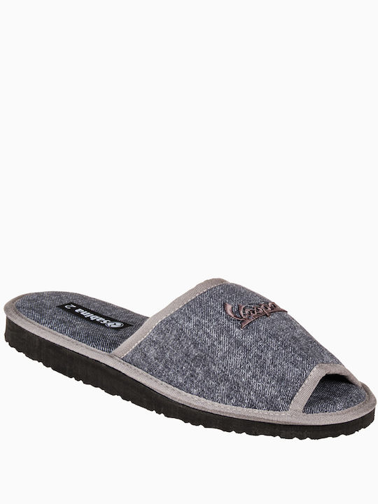 Sabina Men's Terry Slippers Gray