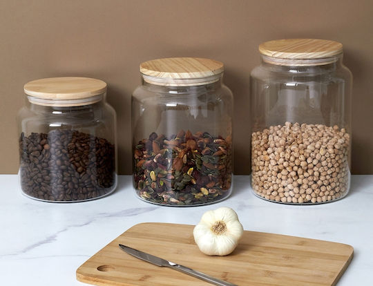 Cook Concept Βάζο Γενικής Χρήσης με Καπάκι Γυάλινο Διάφανο 2900ml