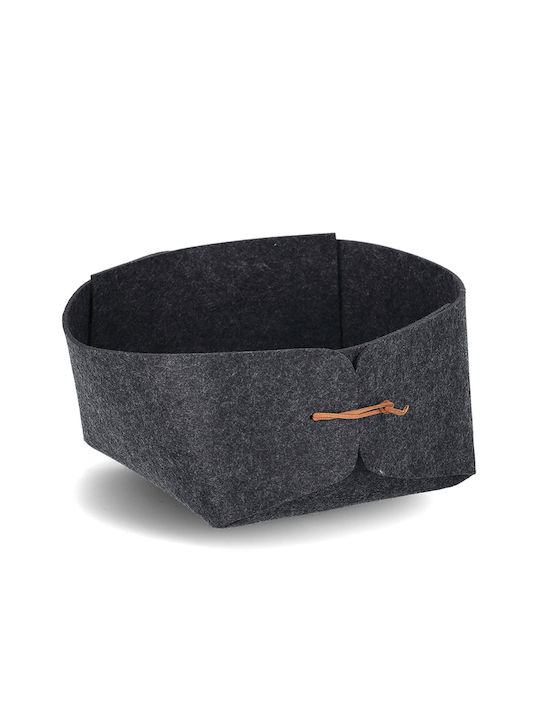 Storage Basket Fabric Gray 19x19x11.5cm 1pcs